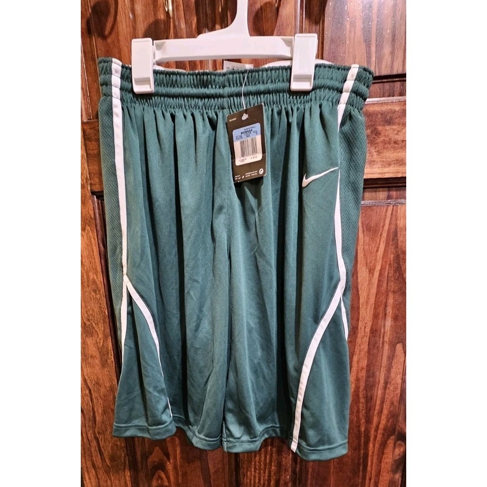 Nike Womens Basketball Shorts Green Mesh Athletic 509172-342 Medium NWT